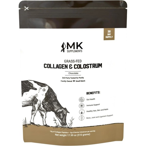 MK Supplements Grass-Fed Collagen & Colostrum Supplement 1 Count (Pack