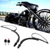 Black Motorcycle Rear View Sportster Mirrors Compatible with Harley Road