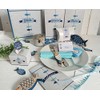 Pack of 18 Glue Dot Wooden Fish Nautical Table/Scatter/Decorative Pieces