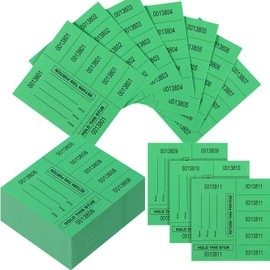Kosiz 300 Sheets Raffle Tickets Sheets Hold This Stub Chinese Auction Basket Raffle Tickets for Silent Events Fundraiser(5 Bid,Green)