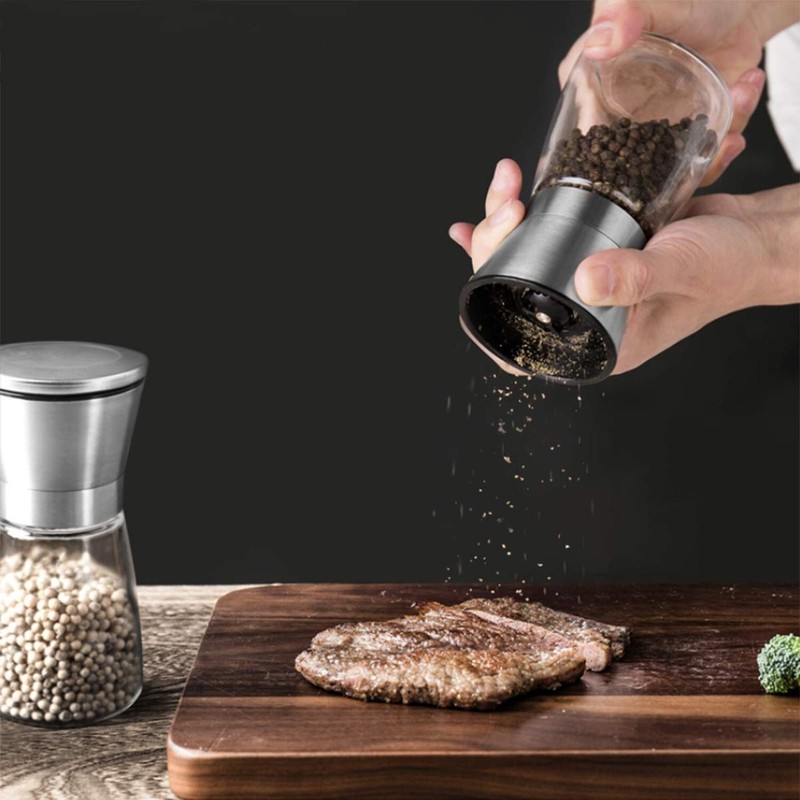 Mincham Salt and Pepper Grinder Set of 2, Premium Stainless