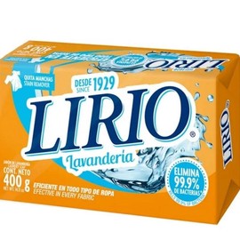 Lirio Laundry Bar Soap 400 gm - Single Bar for Effective Cleaning Power - Color: Lirio Yellow - 400g