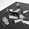 8pcs Metal Blinds Hold Down Brackets, Silver Door Blinds Bottom