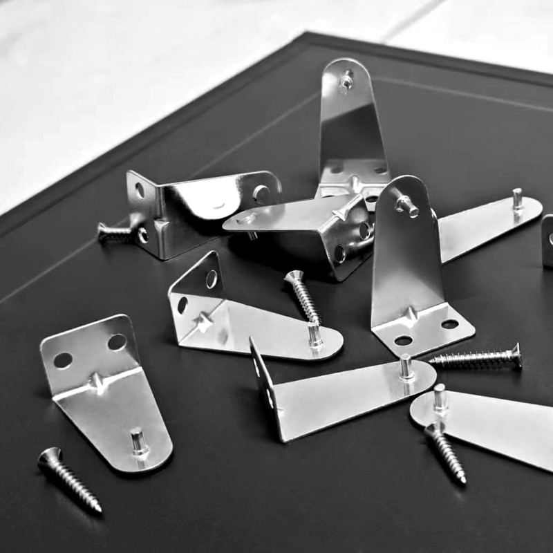8pcs Metal Blinds Hold Down Brackets, Silver Door Blinds Bottom