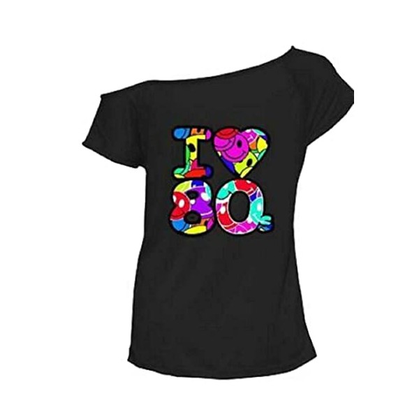 Zeetaq Zeetaq Ladies I Love The 80's T-Shirt Fancy Dress