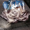 Blue Glaze Elf and Black Rose Ceramic Ornament, Backflow Incense
