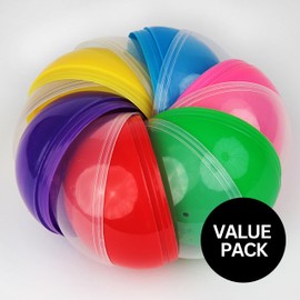 Capsule Vending Machine Translucent-Red Round Capsules Empty 7 pcs 3.9 inch - Gumball Machine Capsules Easter Basket Stuffers Birthday Gifts - Pinata Stuffers DIY Craft Supplies Claw Machine Refills