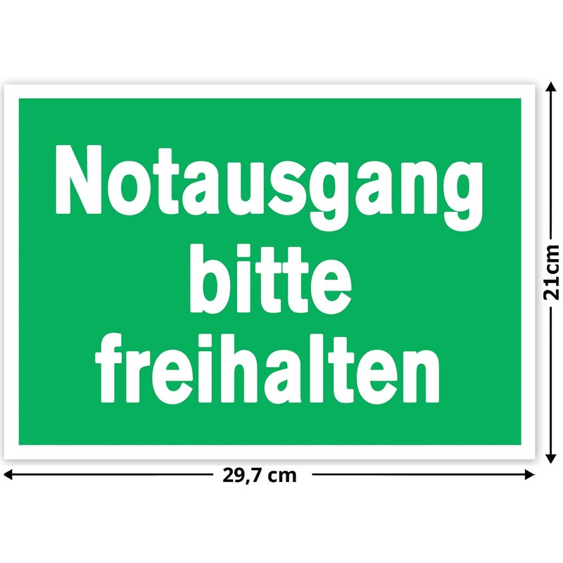 Pack of 10 Emergency Exit Please Keep Free Premium Sticker