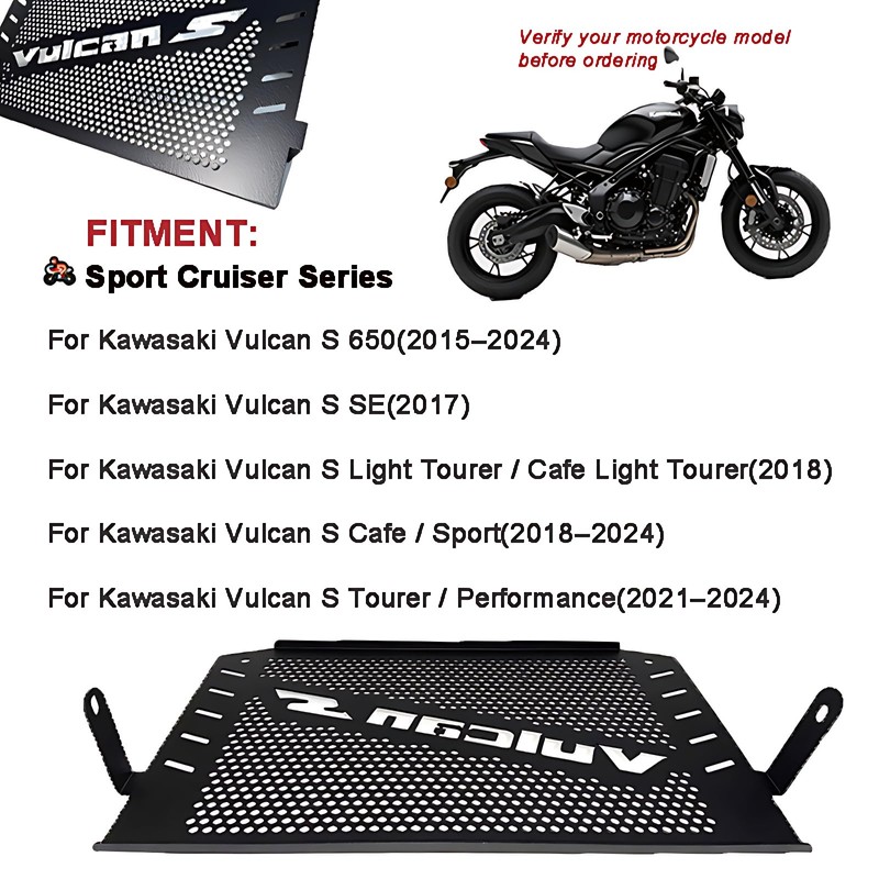 Heavy Duty Steel Radiator Guard Fit for Kawasaki Vulcan S