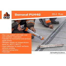 DCP Donseal PU440 Polyurethane Sealant for Concrete, Sidewalk 2 Pack – Expansion Joint Filler, Non-Sag Caulk for Foundation, Walls, Sausage, 20.2 fl oz – Grey, Pack of 2