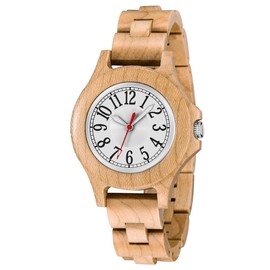 Tiong Women's Watch with Wooden Design, Colourful Wooden Watch with Adjustable Strap, Women's Quartz Watch, Best Choice for Mother's Day, Q1078, Bracelet