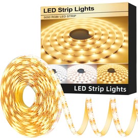 FUPT LED Strip 5 m USB, Warm White to Cool White LED Strip, Flexible DIY LED Strip, LED Strip, 300 LEDs SMD 2835, LED Light Strip for Indoor Kitchen Room Decoration