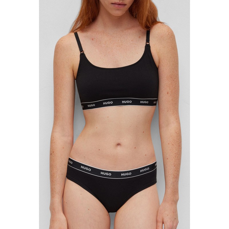 HUGO Women's Triplet Brief Stripe Briefs (Pack of 3), Black