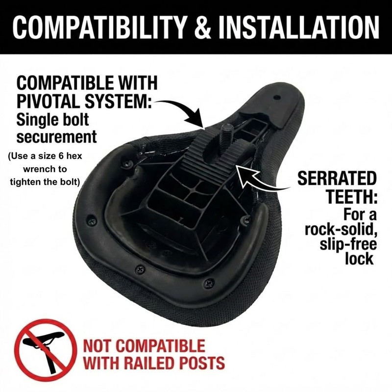 BMX Seat - Comfortable Padded Bike Saddle with Memory Foam
