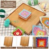 15.5" Foldable Crochet Blocking Board with 35 Stainless Steel Pegs