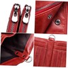 Lurrose Cartera Para Hombre De Piel Roja Protección Rfid Monedero