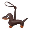 DEVPSISR Dachshund Keychain Charm Trendy Women Cute Bag Charm Leather