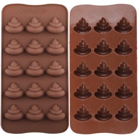 EPYHREHM 15 Cavity Poop Silicone Chocolate Molds For Chocolate Candy Set Of 2