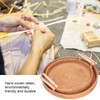 2PCS Hand Woven Rattan Tray Round Serving Tray Tea Fruit