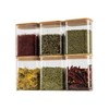 D2scrma 37oz Rectangle Airtight Glass Storage Containers with Bamboo Lids