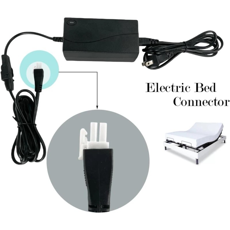 Fruhdi Adjustable Bed Power Adapter 3 Piece Kit for Tempur-Pedic