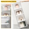 GUDEMAY Clear Acrylic Display Case with Light, Dustproof Stackable Showcase
