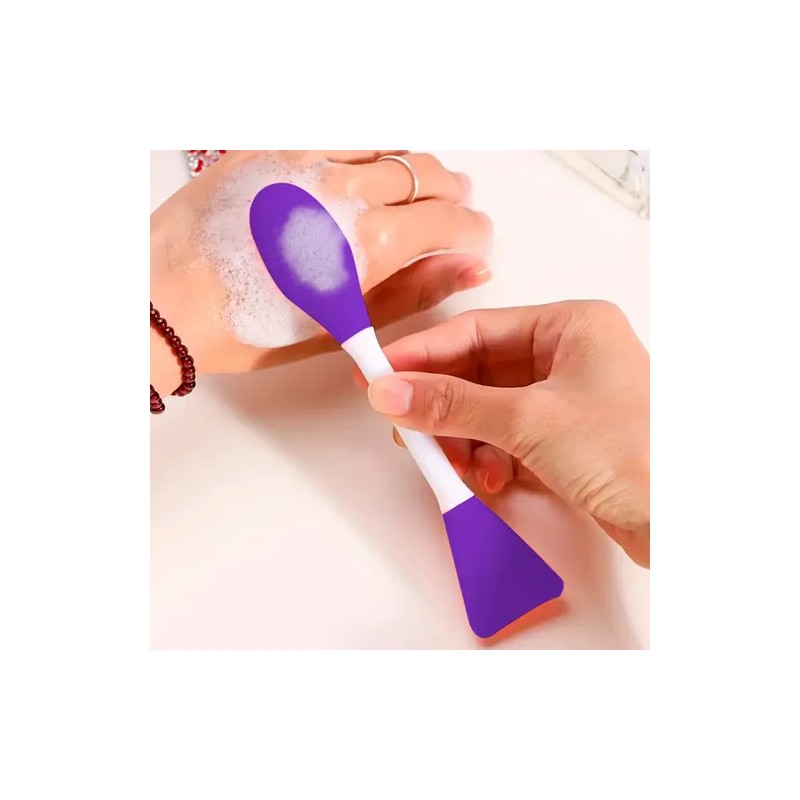 Cepillo Skincare 2en1 Silicón Limpieza Y Aplicador Facial