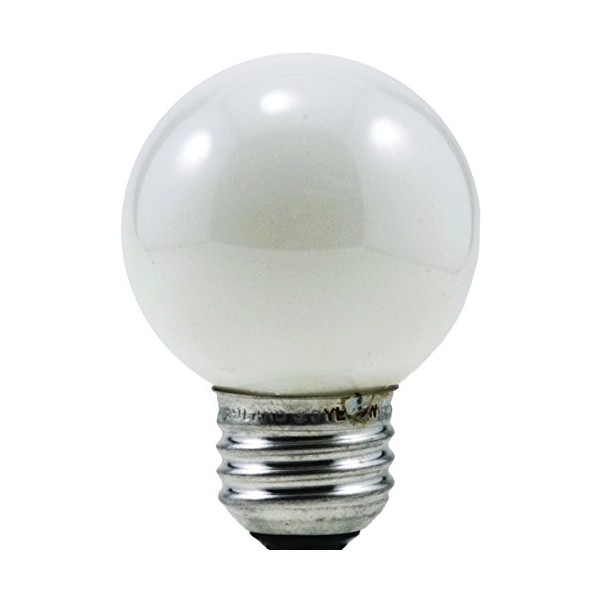 Sylvania Incandescent 25W G16.5 Globe Light Bulb, E26 Medium Base, 2850K Warm White Frosted Finish, 2 Pack