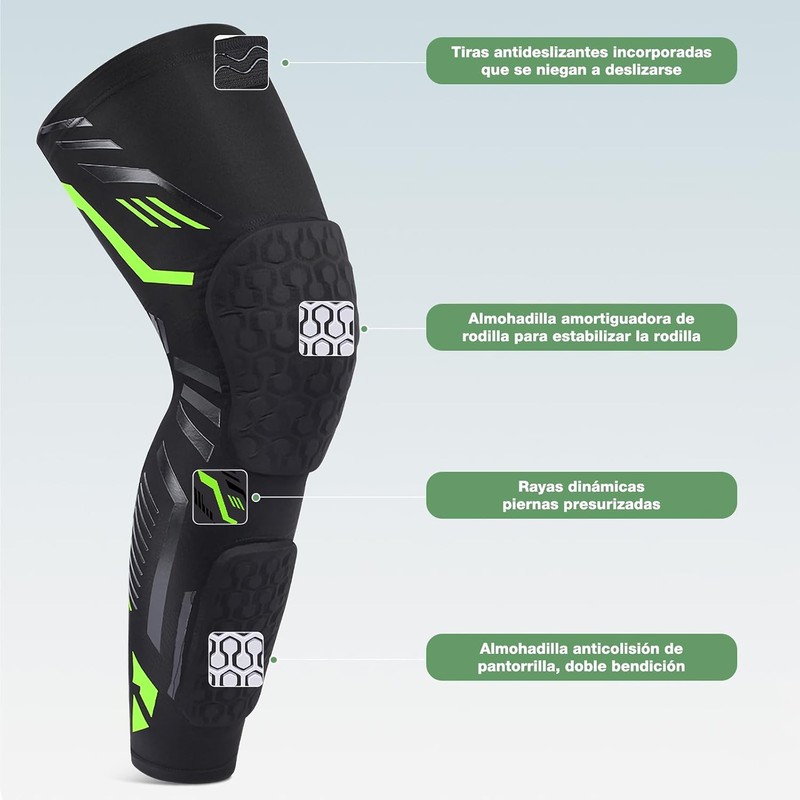Set de 2 Rodilleras Deportiva, Rodilleras para Gym Protección Articular