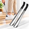 2pc Long Handle Stainless Steel Shoe Horn for Easy Shoe