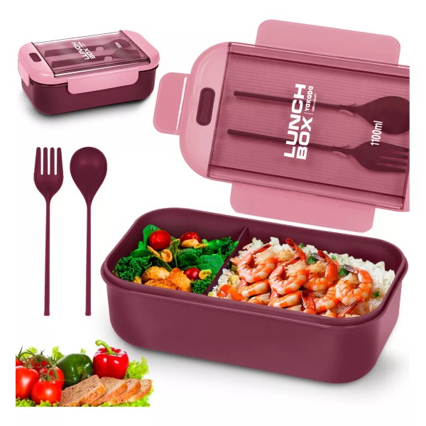 Magma Life Lunch Box Bento Lonchera Térmica 1.1 L Con Cuchara Tenedor