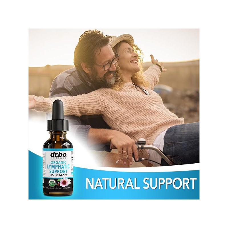 Dr. Bo Lymphatic Support Liquid Drops | USDA Organic Herbal