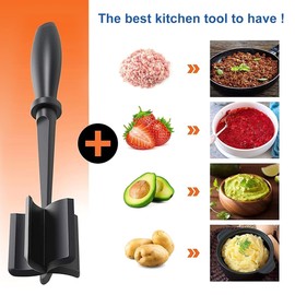 Meat Chopper Heat Resistant Meat Chopper with Non-Slip Handle Nylon Meat Masher Multifunctional Hamburger Chopper Beef Masher Non Stick Mix Chopper (1)