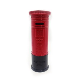 Coin Bank, Casety Metal Britain London Street Red Mailbox Piggy Bank Postbox Money Box for Decoration or Gift - 6.3"H