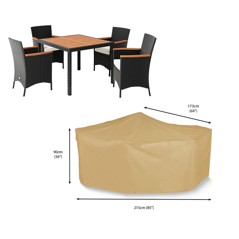 Bosmere R325 Simply Cover Barley (Beige) 4 Seater Rectangular Patio