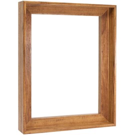 Canvas Floating Frame, Picture Wall Art Painting Frame for Finished Canvas Painting 1-1/4 Deep Picture Art Wall Decor. (Light Brown, 24x30)