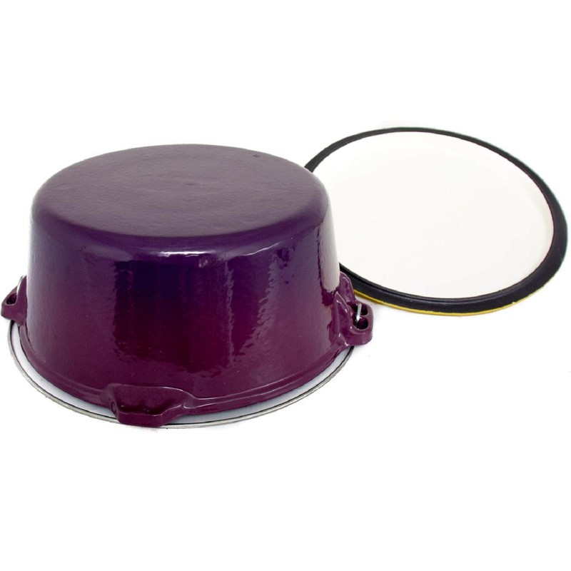 6 Qt. Enamel Cast Iron Dutch Oven - Purple &
