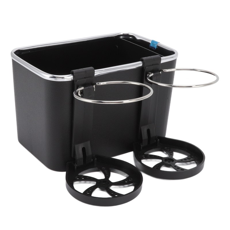 Car Armrest Storage Box Foldable Bottle Holder Universal Vehicle Tissue