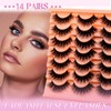 FADLASH False Eyelashes 14 Pairs Faux Mink Lashes Wispy Fake