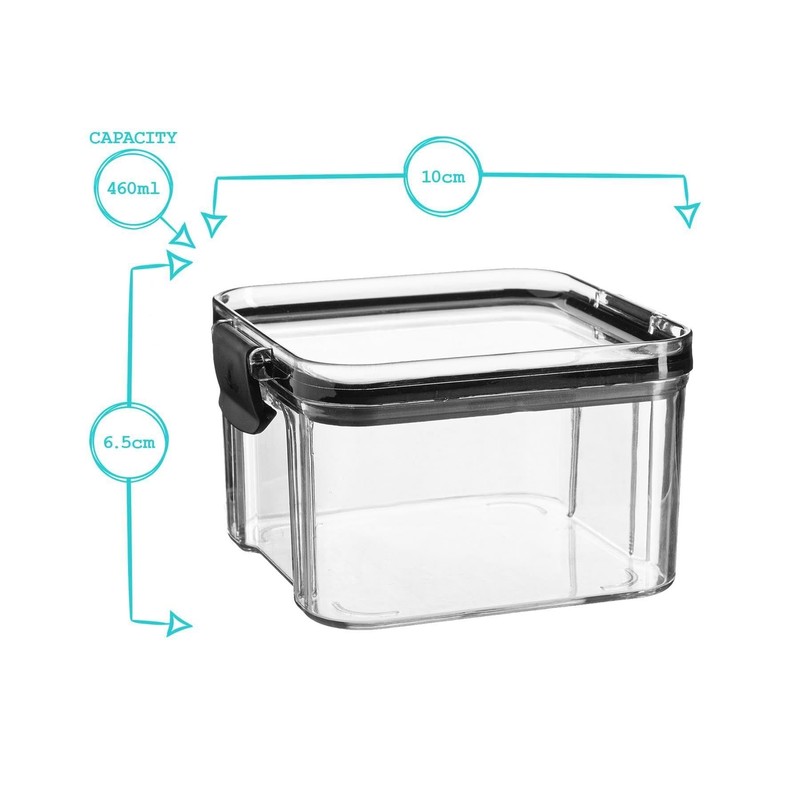 Argon Tableware Food Storage Container - 460ml - Black -