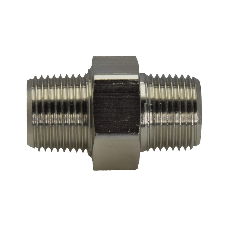 Double Nipple NPT 1/8 Inch NPT 1/8 Inch Material Stainless