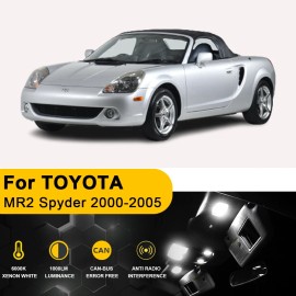 BMTxms 6X White LED Interior Map Lights For TOYOTA MR2 Spyder 2000-2005 Package Kit