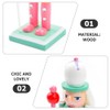 OUNONA 4-Piece Nutcracker Figurine Wooden Nutcracker Ornament Christmas Nutcracker Ornament