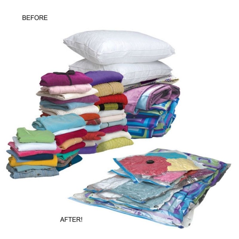RayGar 6 Bags Pack Vacuum Compressed Storage Saving Bags 70