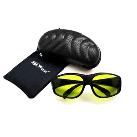 MCWlaser Laser Safty Protective Goggles Glasses 190-440 & 780-900nm,900-1100nm,10600nm Typical for 355nm 405nm 808nm 810nm 980nm 1064nm 1085nm 10600nm Absorption Type EP-17 Style 9