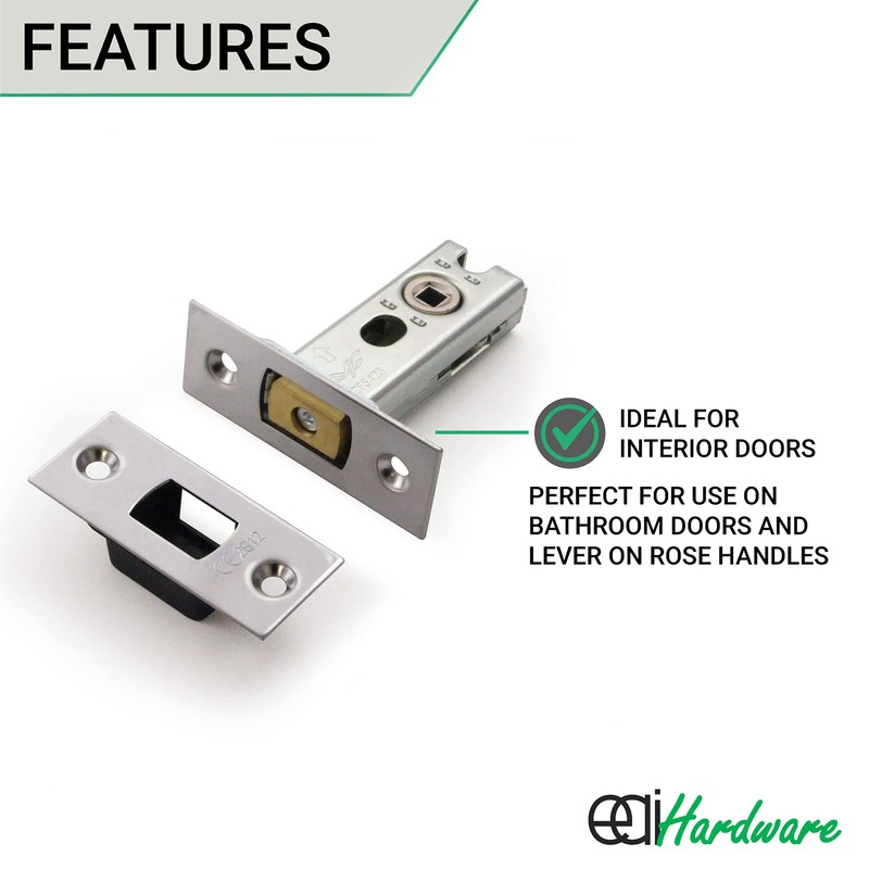 EAI Tubular Deadbolt for Bathroom | 64mm Case 44mm Backset
