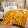 NEWCOSPLAY Super Soft Throw Blanket Mustard Yellow Premium Silky Flannel