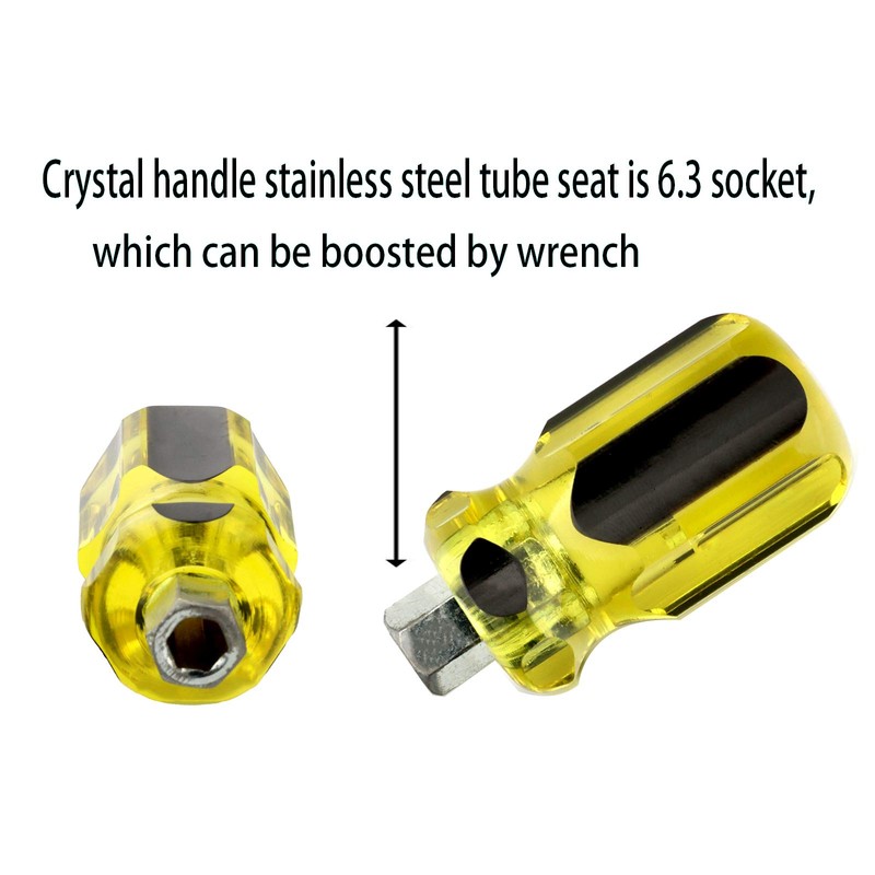Buspoll Stubby Magnetic short Screwdriver with Phillips and Flat Heads