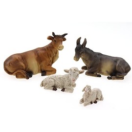 Nativity Figures Animals Set of 4 Ox, Donkey, Sheep, Lamb as Replacement Figures Animal Figures Nativity Scene Nativity Scene Max. Height: 7.5 cm / Max. Length: 10 cm
