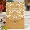 Jofanza 20PCS 5 x 7.3 Inch Gold Wedding Invitations Cards